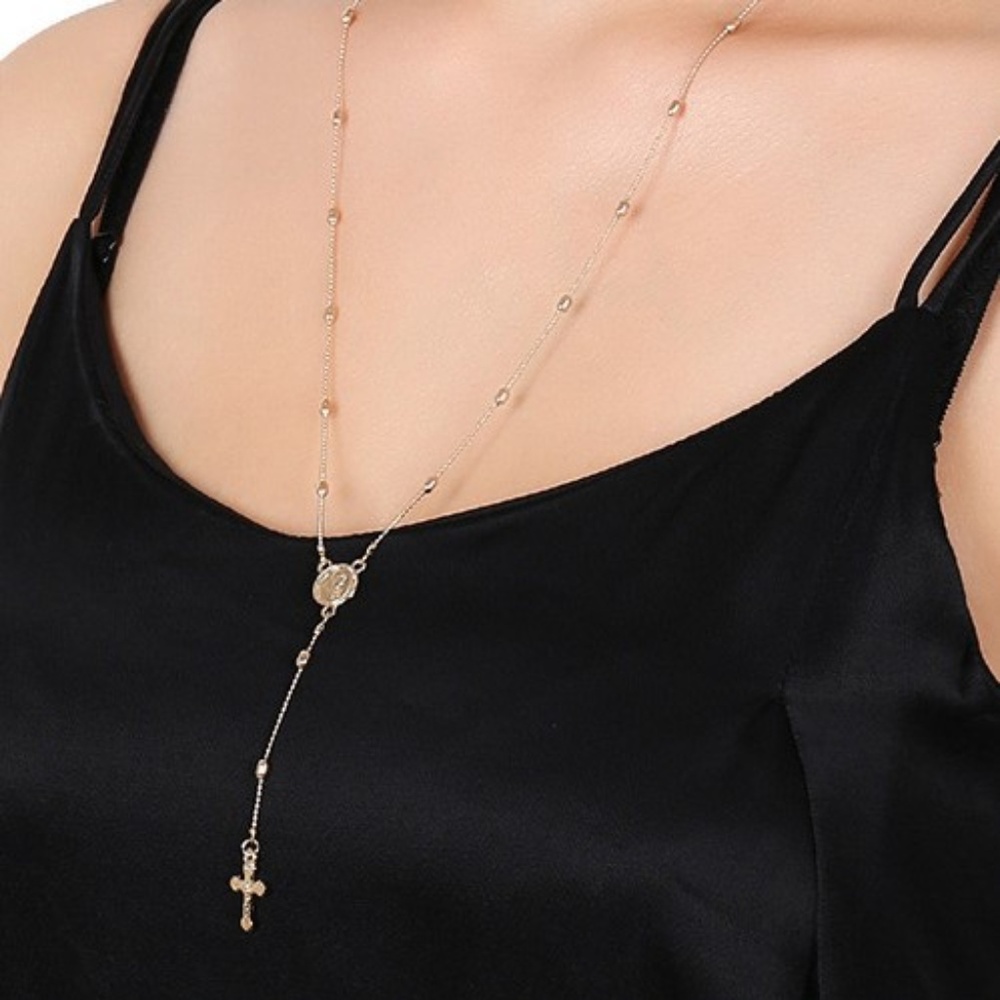 Gold Rosary Necklace